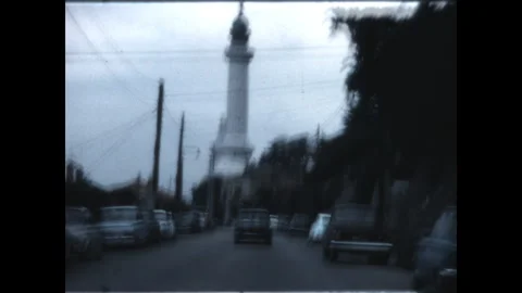 Approaching Victory Lighthouse in Trieste 1968 Stock Footage 265031526