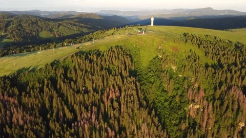 Approaching View to Seebuck in Feldberg in Black forest mountains 4K - part 1 Video stock 156849468