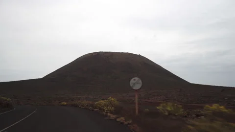 Approaching a volcano Stock Footage 318789236