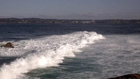 The Approaching Wave: A Coastal Symphony Stock Footage 263813040
