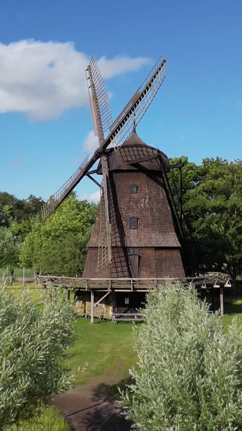 Approaching a windmill 1 Stock Footage 277158639