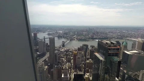Approaching A World Trade Center Window In New York City 스톡 동영상 78213496