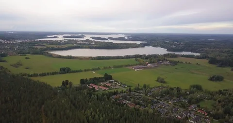 Approacing a lake Stock Footage 97609078