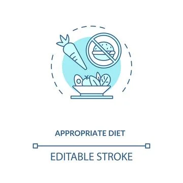 Appropriate diet concept icon Ilustración de archivo