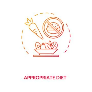 Appropriate diet concept icon Ilustración de archivo