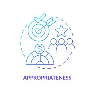 Appropriateness blue gradient concept icon イラスト素材