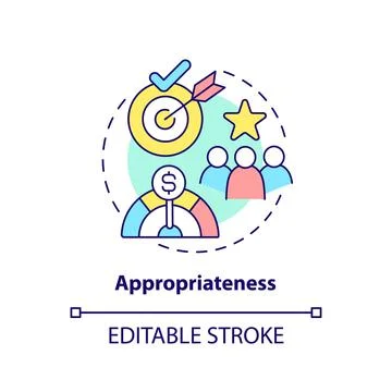 Appropriateness concept icon Stock Illustration