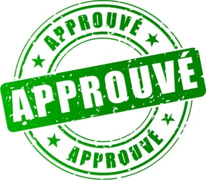 Approuved red stamp Stock Illustration
