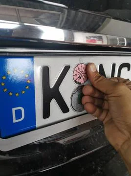 Approval after passing the test, the recognizable badge is issued Stock Photos