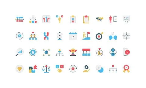 Approval and decision making, document confirm, way and solution search color 스톡 일러스트