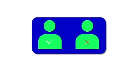 Approval and Disapproval Icons Representation Stock Footage 332824427