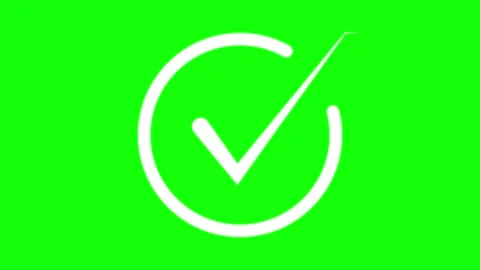 Approval Check Mark Green Screen Animation Stock Footage 315821874