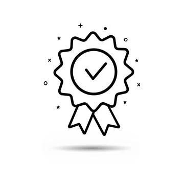 Approval check vector icon. Award icon . Vector illustration Stock Illustration