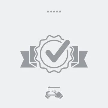 Approval check vector icon Stockillustratie