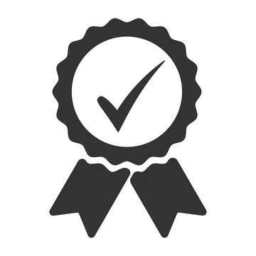 Approval check vector icon in trendy flat style isolated on white background Stock Illustration