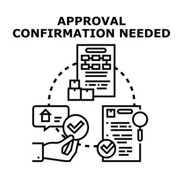 Approval confirmation needed process vector concept イラスト素材