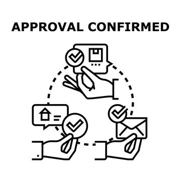 Approval confirmed process business workflow concept Stock Illustration