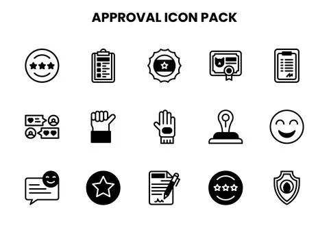 Approval DuoTone UI Icons Pack 스톡 일러스트
