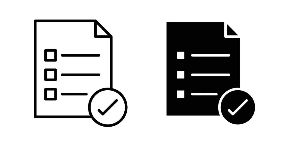 Approval icon design. Simple Vector illustrations.. Illustrazione stock