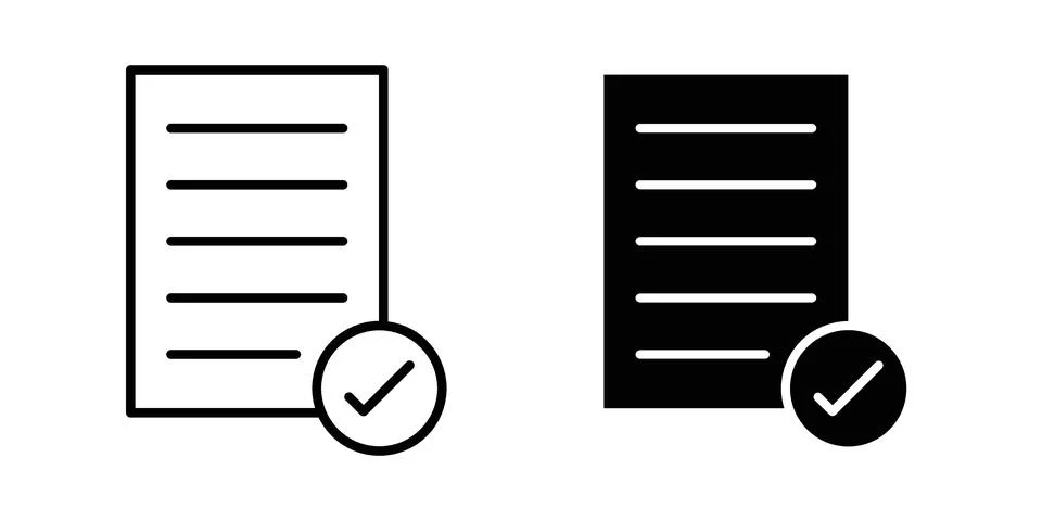 Approval icon set, collection of vector icons 스톡 일러스트