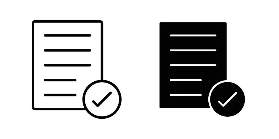 Approval icon set. Vector EPS 10 Stock Illustration