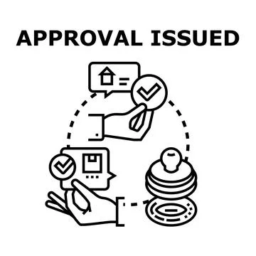 Approval process for properties and deliveries being confirmed Illustrazione stock