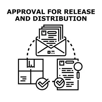 Approval process for release and distribution concept イラスト素材