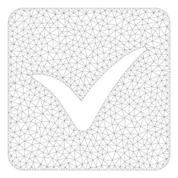 Approve Box Polygonal Frame Vector Mesh Illustration イラスト素材