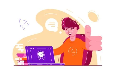 Approve the choice feedback rating Stock Illustration