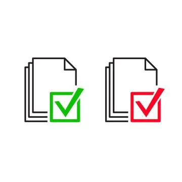 Approve File Icon. Vector illustration Stock Illustration