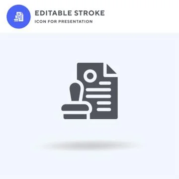 Approve icon vector, filled flat sign, solid pictogram isolated on white, log Stock Illustration