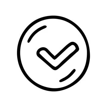 Approve line vector doodle simple icon design Stock Illustration