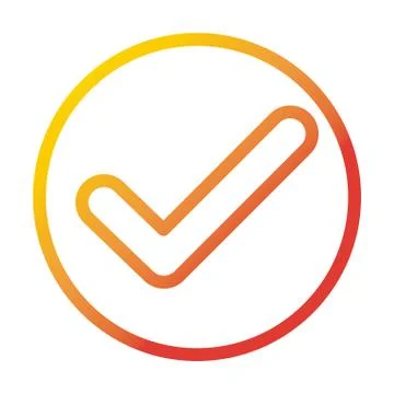 Approve mark internet web technology interface gradient style icon Illustrazione stock