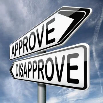 Approve or disapprove Stock Illustration