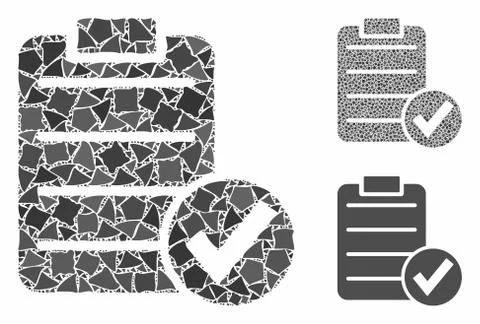 Approve test Composition Icon of Abrupt Elements 스톡 일러스트