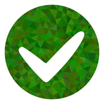 Approve Triangle Filled Icon Stock Illustration