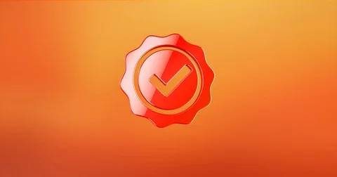 Approve Verified Red 3d Icon 動画素材 71155319