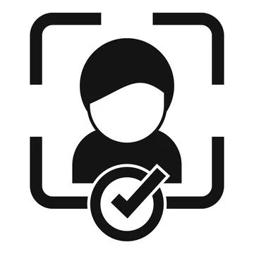Approved access person icon simple vector. Data human Illustrazione stock