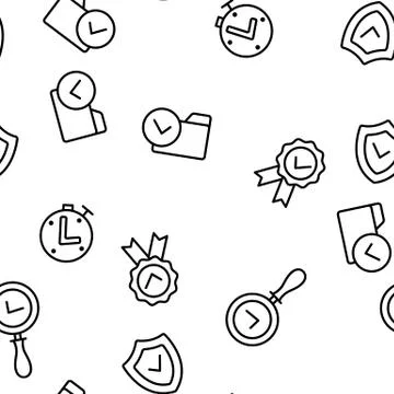 Approved And Certified Vector Seamless Pattern Stock Illustration
