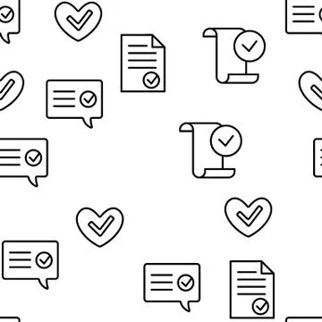 Approved And Certified Vector Seamless Pattern Illustrazione stock