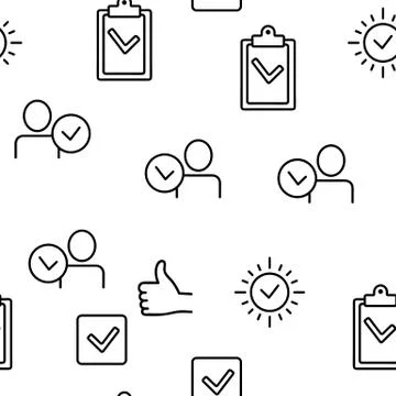 Approved And Certified Vector Seamless Pattern Stock Illustration