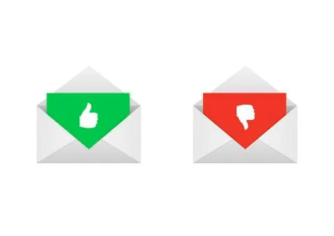 Approved and rejected letters Stock Illustration