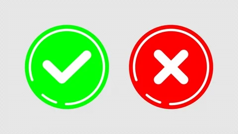 Approved and rejected sign Stock Footage 333667728