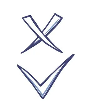 Approved and Rejected Signs Vector Icons Isolated 스톡 일러스트