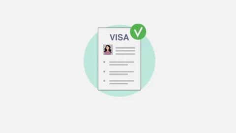 Approved Application Document with Female Photo Animation Stock Footage 333864629