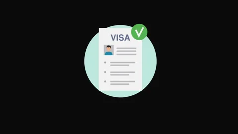 Approved Application Document with Female Photo Animation Stock Footage 333864630