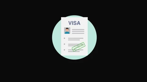 Approved Application Document with Female Photo Animation Stock-Footage 333864631