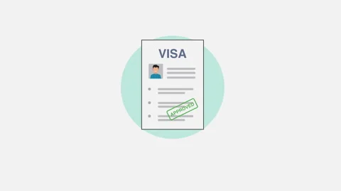 Approved Application Document with Female Photo Animation 库存影片 333864877