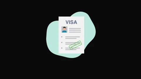Approved Application Document with Female Photo Animation Stock Footage 333864914