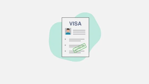 Approved Application Document with Female Photo Animation Stock Footage 333864918